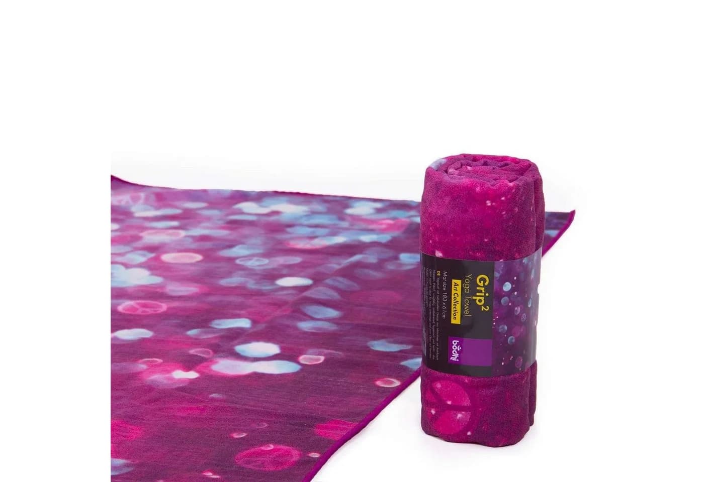 bodhi Sporthandtuch Yogatuch GRIP ² Yoga Towel Drops of Peace Bunt - Bild 4