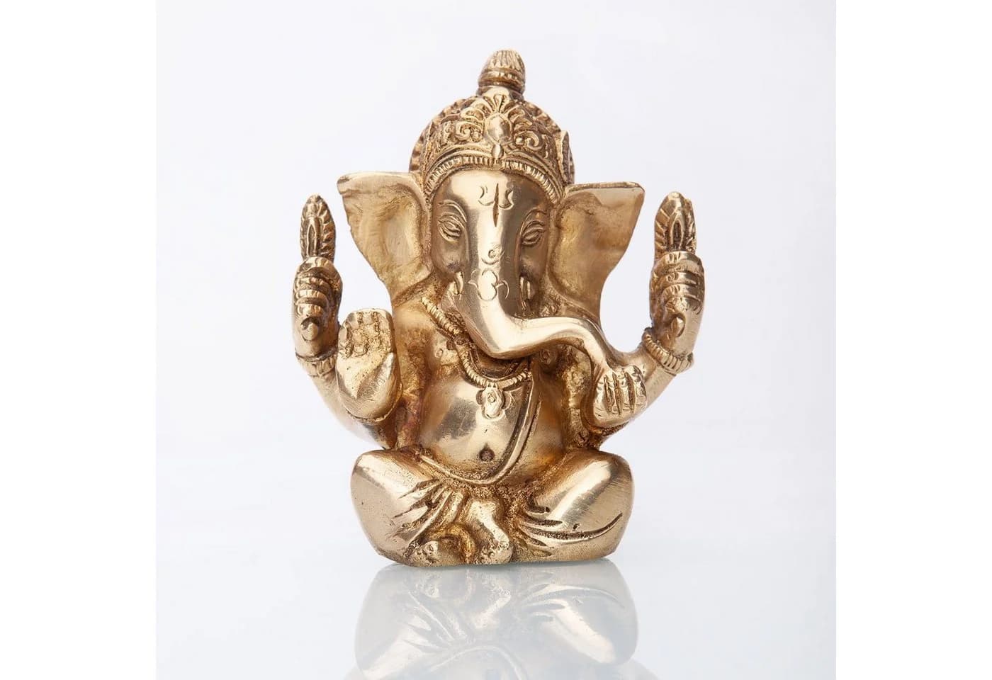 bodhi Ganesha Statue Messing 12 cm - Bild 2