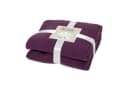 bodhi Wohndecke Yogadecke ASANA BLANKET Dunkel Aubergine mit OM-Stickerei Bild 1