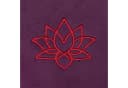 bodhi Wohndecke Yogadecke ASANA BLANKET Dunkel Aubergine mit OM-Stickerei Bild 3