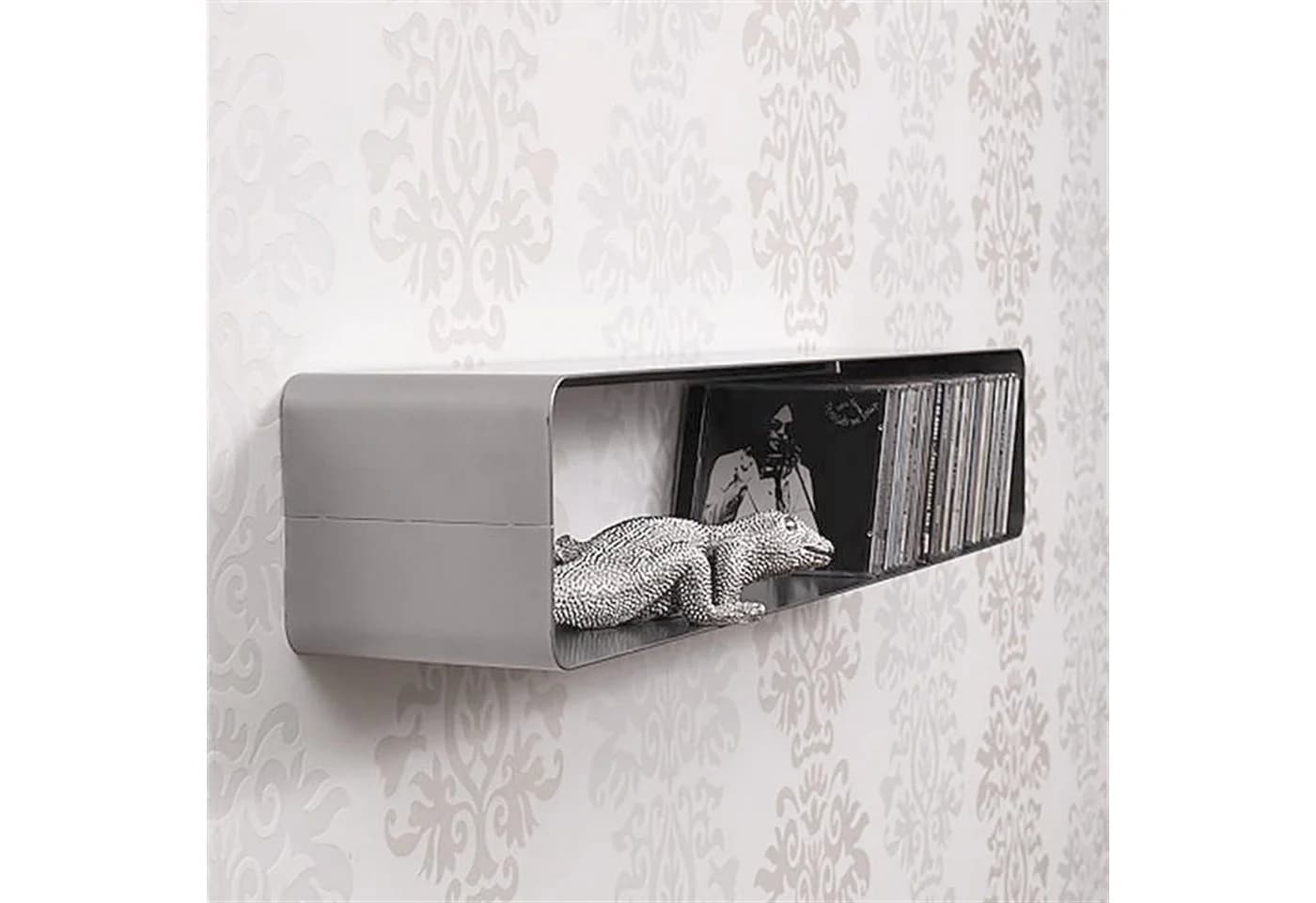 DESIGN DELIGHTS CD-Regal Retro Design Cube Silber - Bild 2