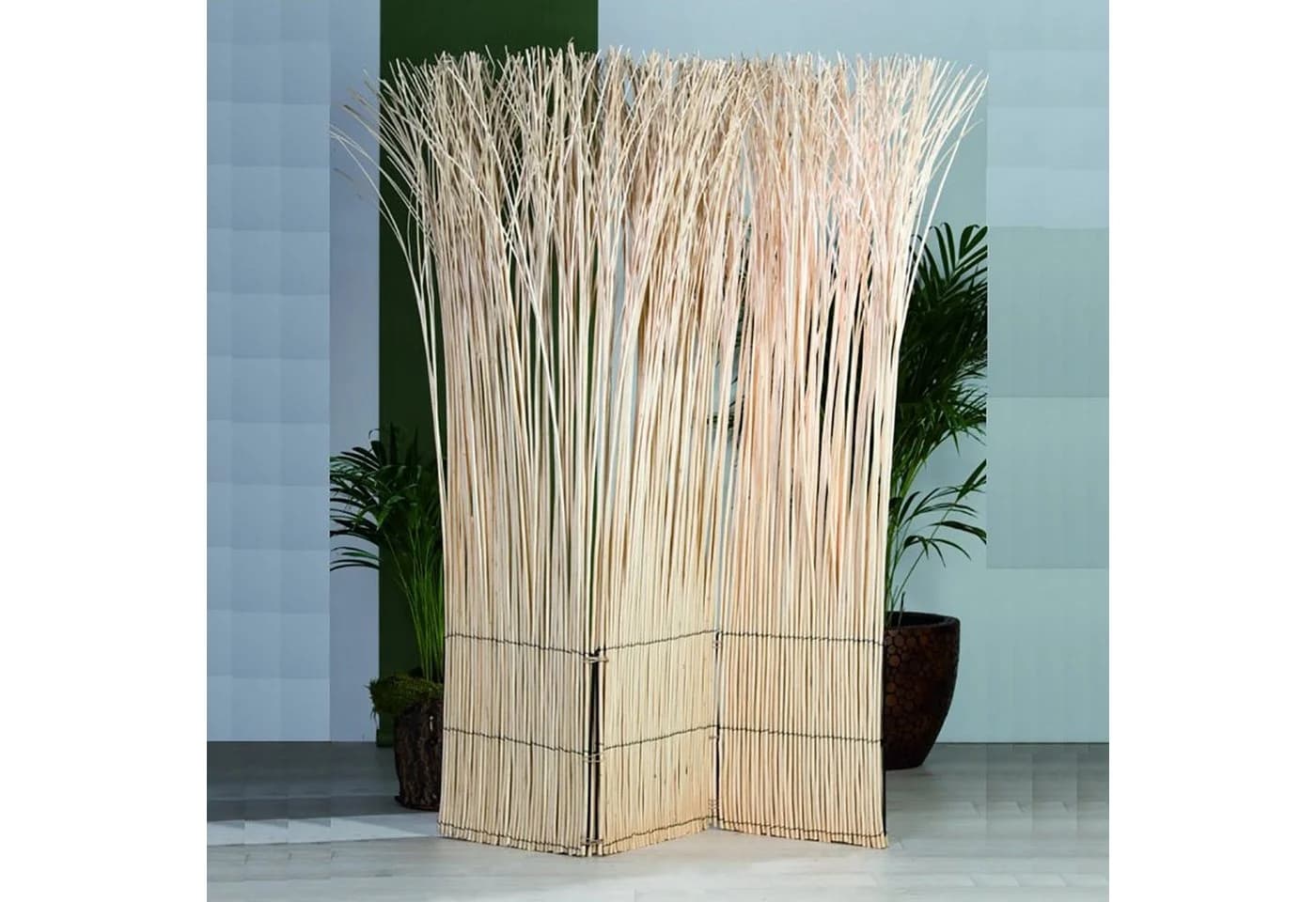DESIGN DELIGHTS Paravent Nature Weidenraumteiler Beige - Bild 2