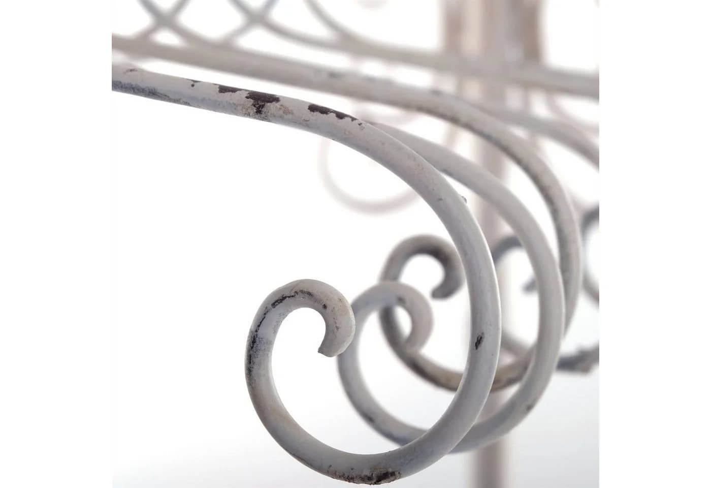 DESIGN DELIGHTS Garderobenständer 6er Set AMELIE Metall Weiß Antik - Bild 4