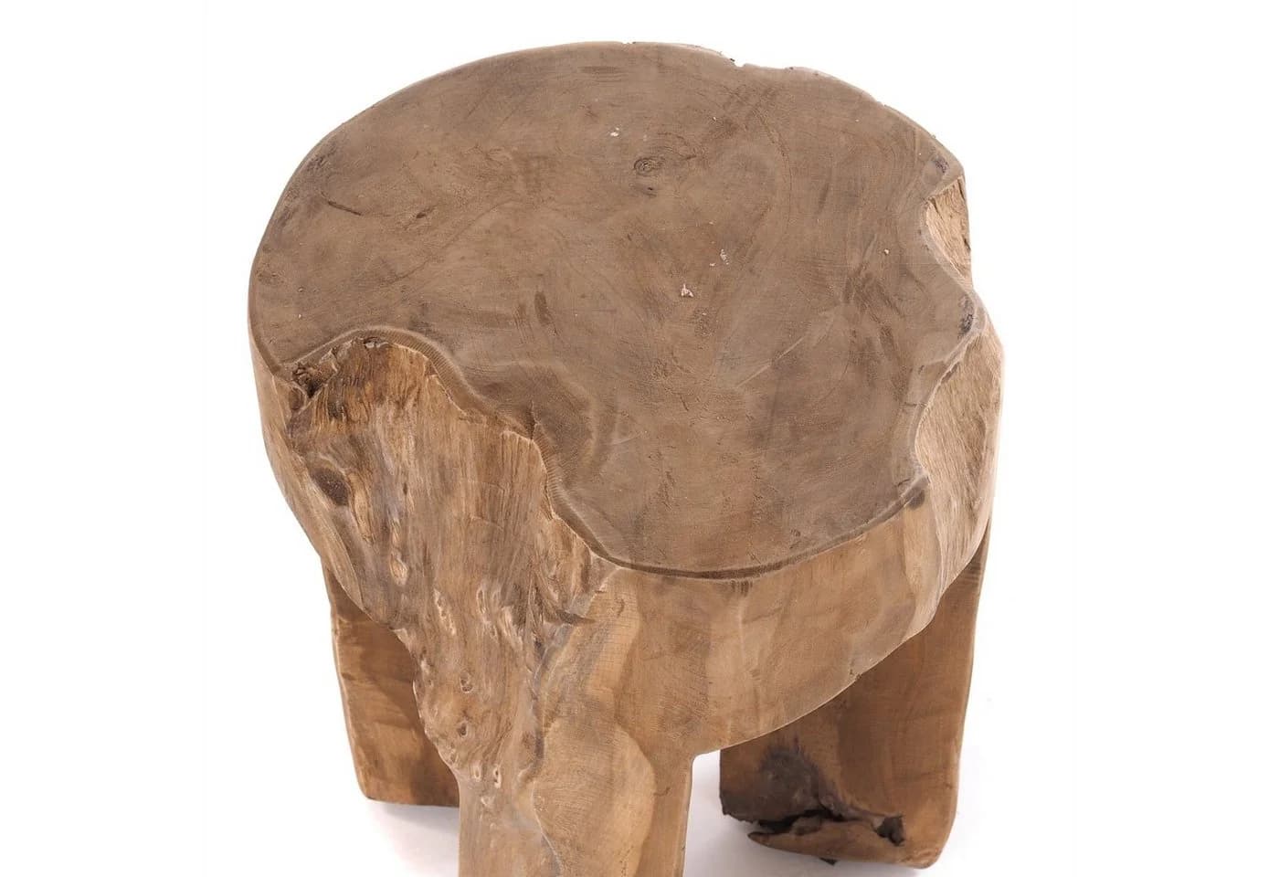 DESIGN DELIGHTS Baumstamm Hocker LOG Natur Massivholz Sitzhocker - Bild 3