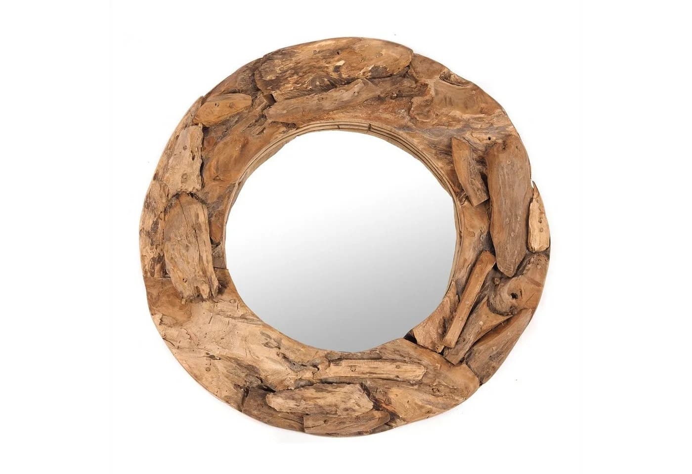 DESIGN DELIGHTS Wandspiegel RUNDER SPIEGEL Holz massiv 60 Treibholz Ø 60 cm - Bild 2