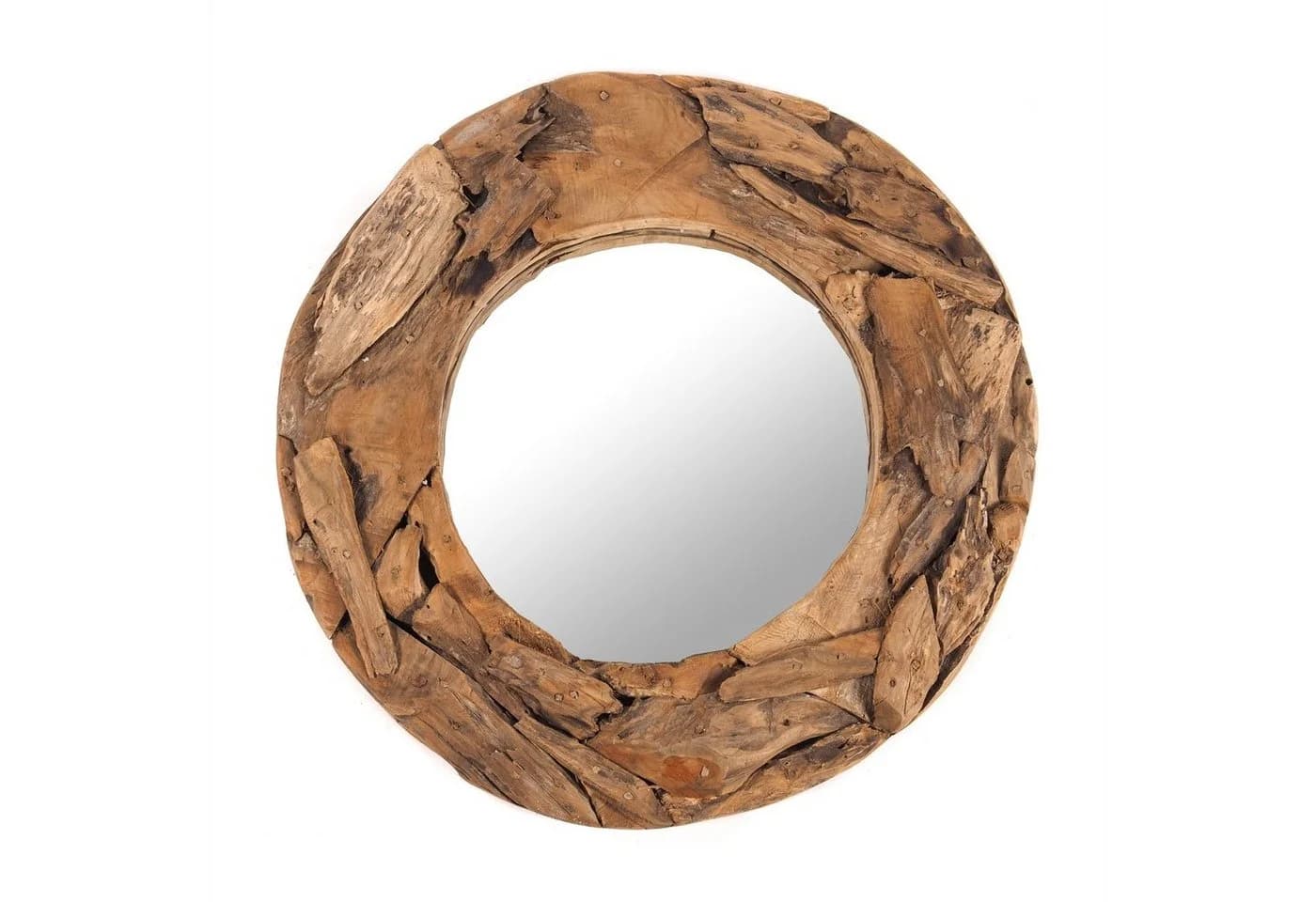 DESIGN DELIGHTS Wandspiegel RUNDER SPIEGEL Holz massiv 60 Treibholz Ø 60 cm - Bild 3