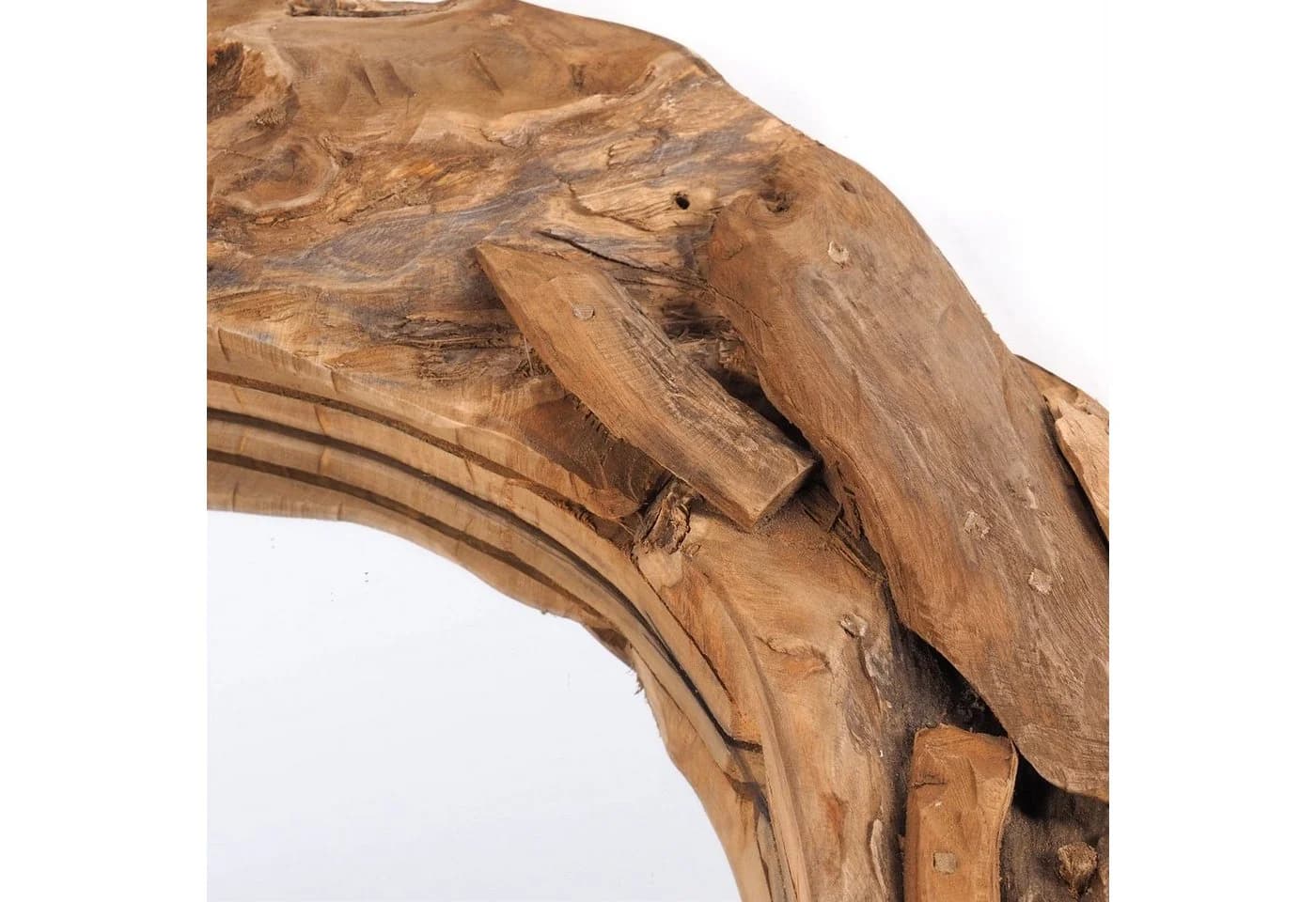 DESIGN DELIGHTS Wandspiegel RUNDER SPIEGEL Holz massiv 60 Treibholz Ø 60 cm - Bild 5