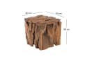 DESIGN DELIGHTS Hocker SITZBOX Holz massiv 30cm Rustikal Bild 1