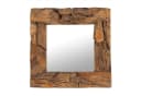 DESIGN DELIGHTS Wandspiegel Holz massiv 50x50 cm rustikal Bild 2