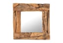 DESIGN DELIGHTS Wandspiegel Holz massiv 50x50 cm rustikal Bild 3