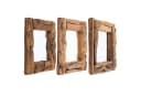 DESIGN DELIGHTS Wandspiegel Holz massiv 50x50 cm rustikal Bild 4