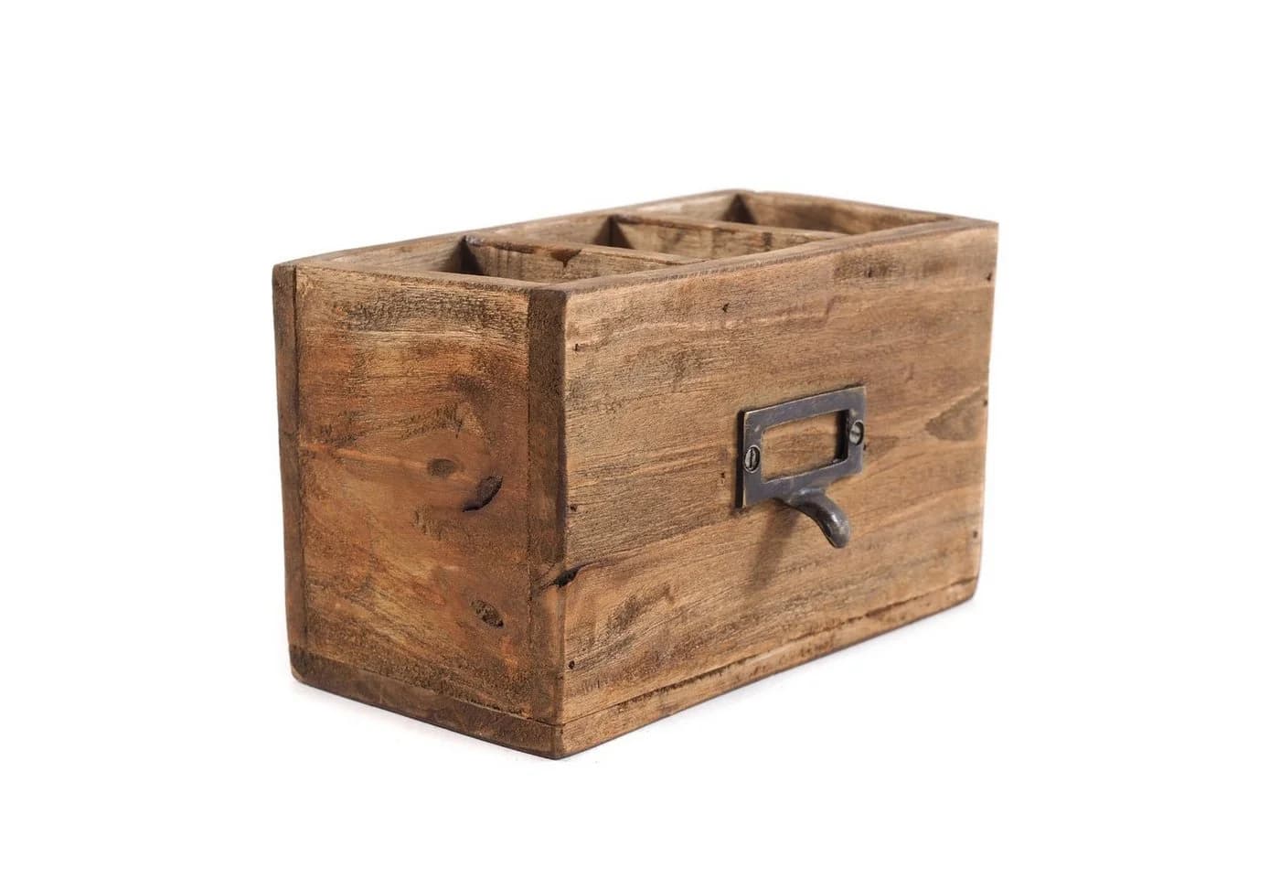 DESIGN DELIGHTS Stiftehalter BOX 18 Altholz Vintage