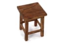 DESIGN DELIGHTS Hocker MASSIV 48 Mahagoni 48x35cm Sitzhocker Holz Bild 3