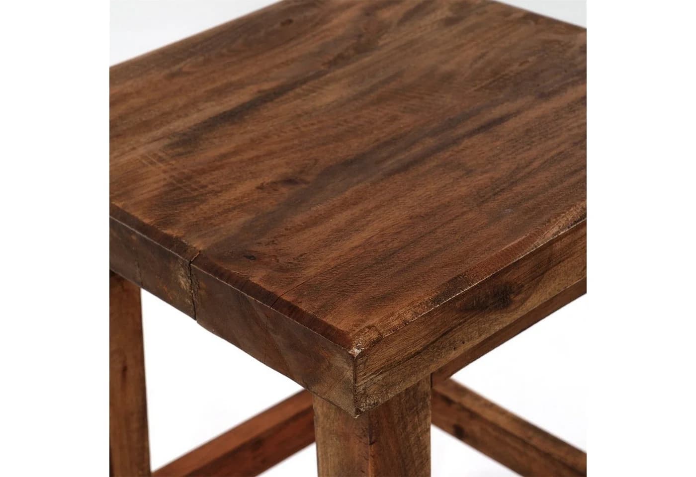 DESIGN DELIGHTS Hocker MASSIV 48 Mahagoni 48x35cm Sitzhocker Holz - Bild 4