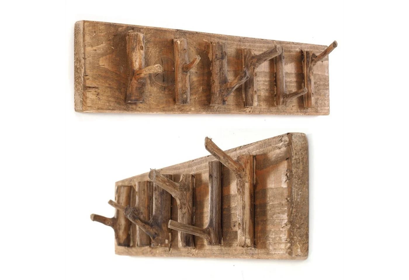 DESIGN DELIGHTS Wandgarderobe SAMOA Altholz massiv 6 Haken - Bild 4