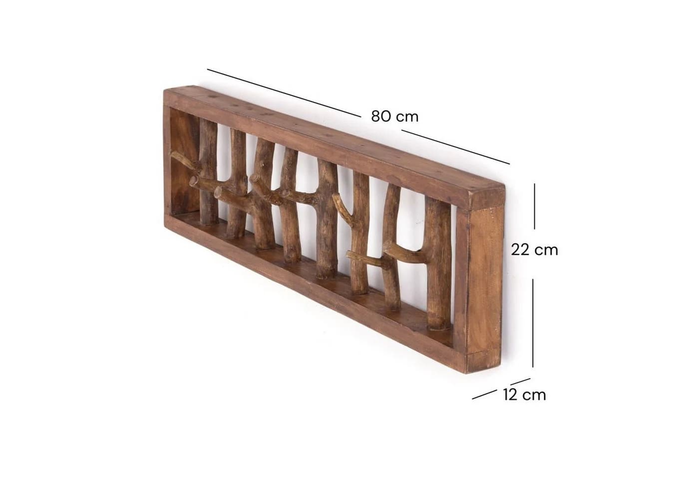 DESIGN DELIGHTS Wandgarderobe Treibholz Unikat Vintage 8 Haken
