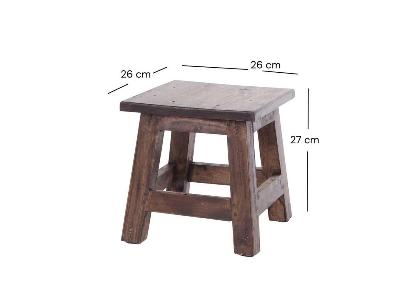 DESIGN DELIGHTS Hocker PALO Rustikal Vintage Massivholz