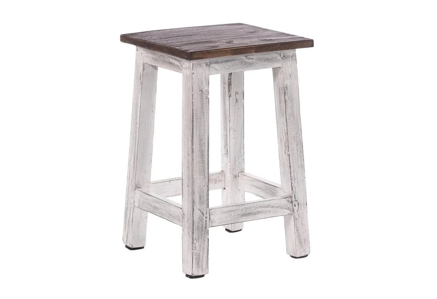 DESIGN DELIGHTS Hocker MADERO Rustikal Altholz Massivholz - Bild 2