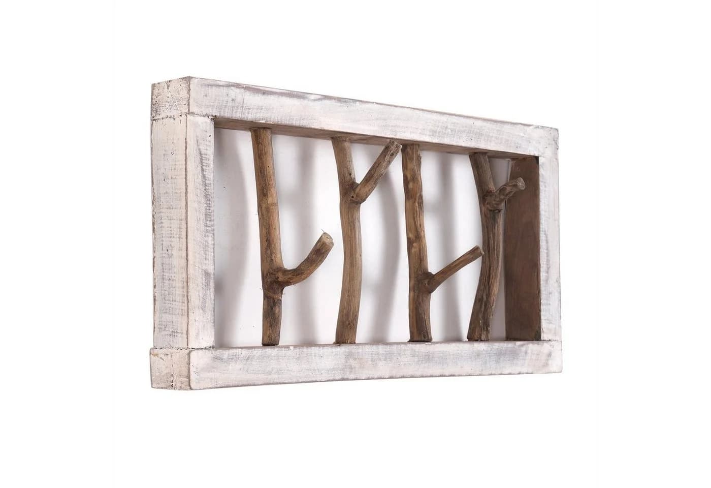 DESIGN DELIGHTS Wandgarderobe Treibholz 4 Haken 45x23 cm - Bild 2