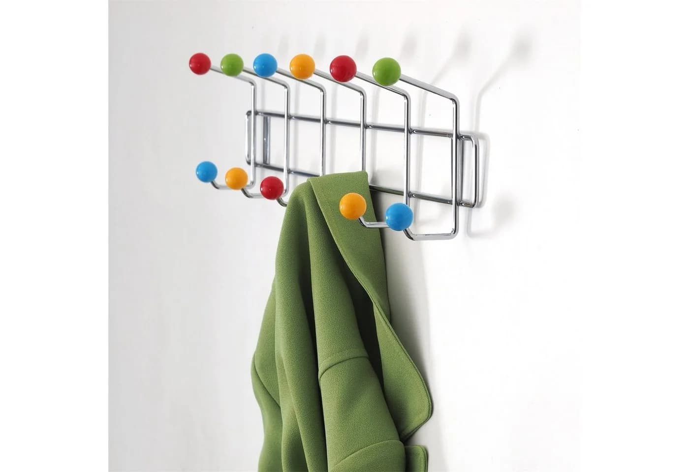 DESIGN DELIGHTS Wandgarderobe COLOUR BALL 12 Haken Silber/Bunt - Bild 3