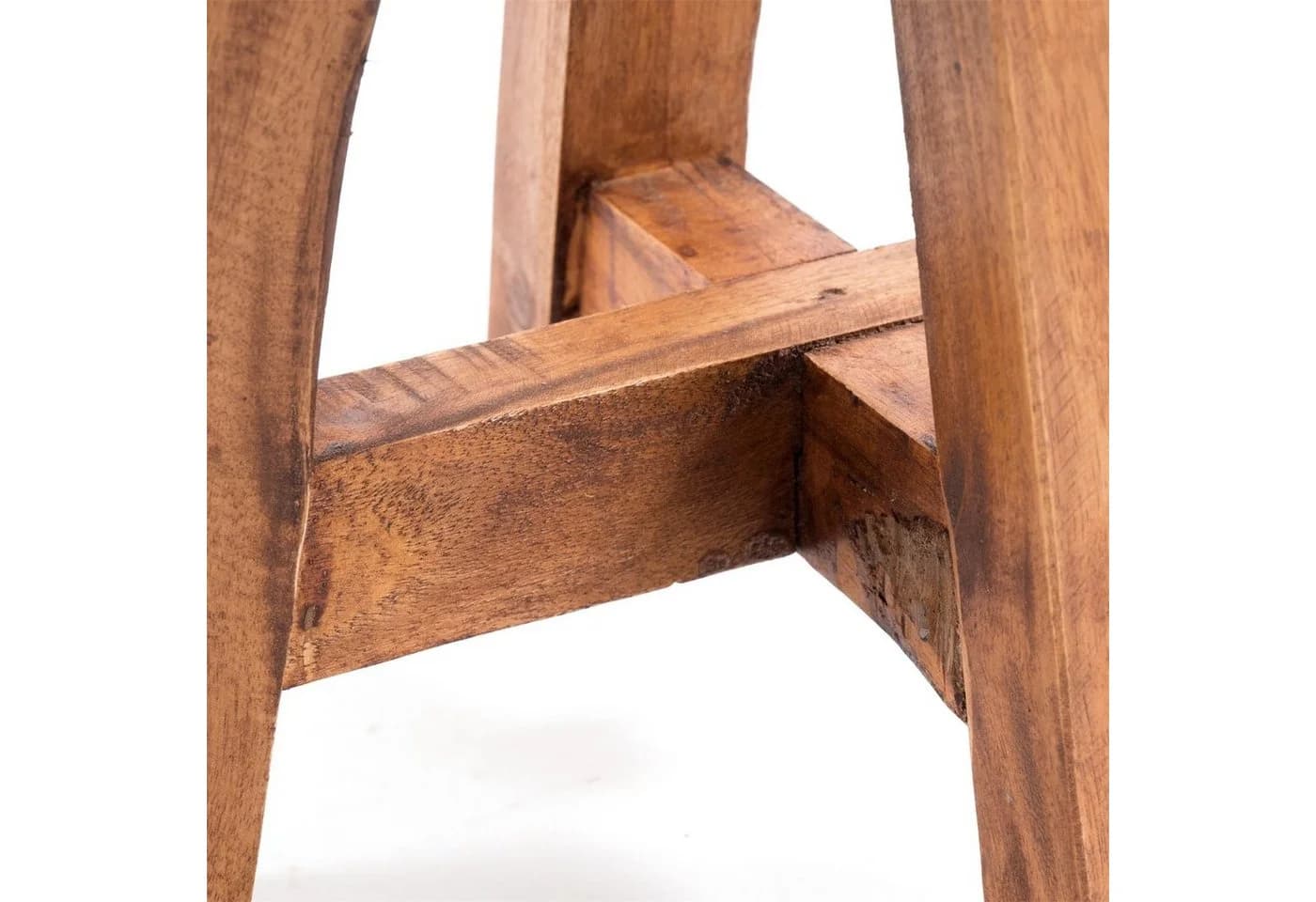 DESIGN DELIGHTS Hocker BERN rund vintage Holz massiv Shabby Chic