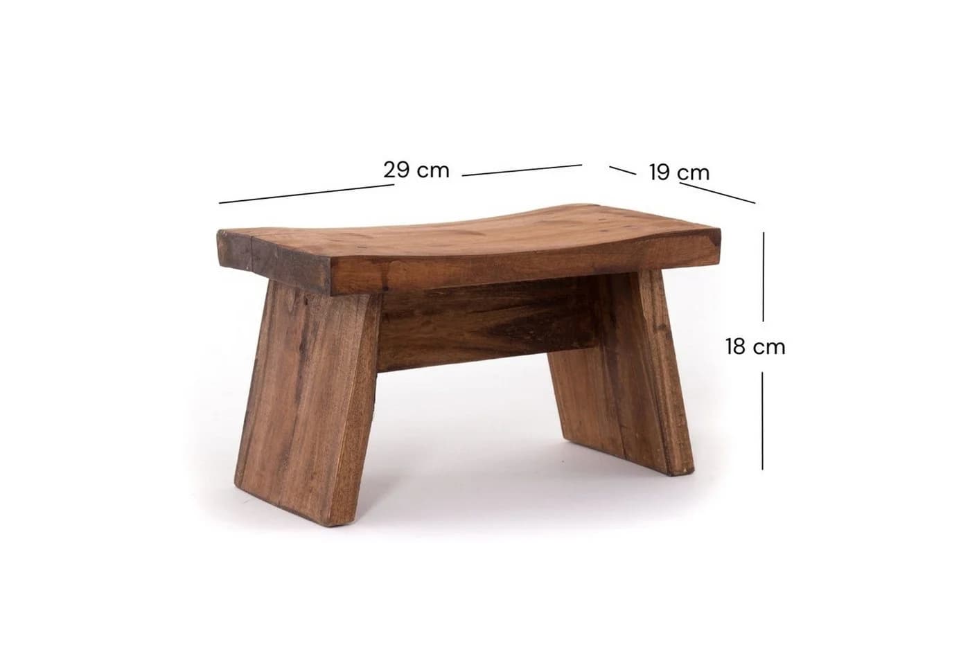 DESIGN DELIGHTS Hocker NOSTALGISCHER FUßHOCKER SCHEMEL Vintage Holz Altholz