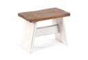 DESIGN DELIGHTS Hocker SCHEMEL 40 Altholz massiv weiß Bild 2