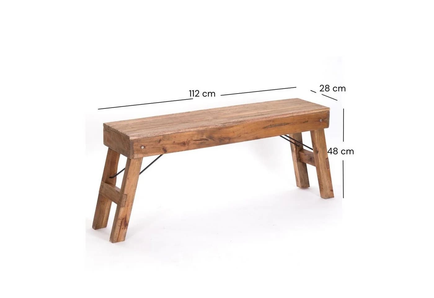 DESIGN DELIGHTS Küchenbank ALDO Faltbar Holz Rustikal Vintage