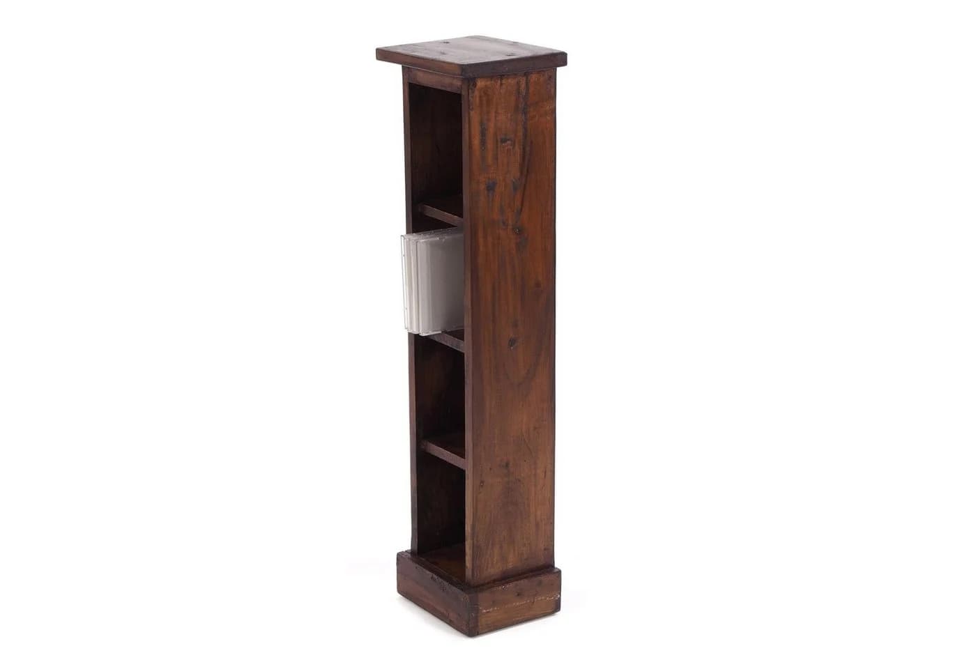 DESIGN DELIGHTS CD-Regal Holz CD TOWER 4 Fächer Rustikal - Bild 3