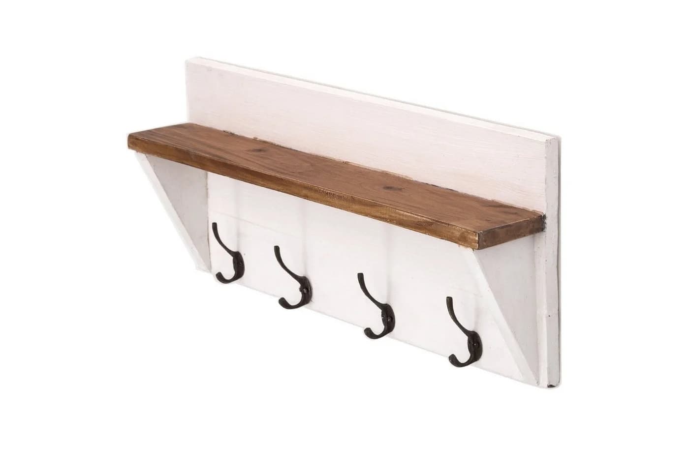 DESIGN DELIGHTS Wandgarderobe Vintage mit Regal und 8 Haken