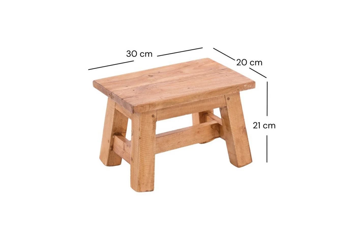 DESIGN DELIGHTS Hocker Monte Vintage Holz Rustikal