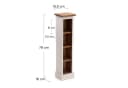 DESIGN DELIGHTS CD-Regal Holz 4 Fächer Rustikal Used Look Bild 1
