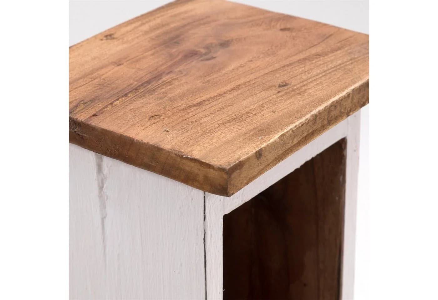 DESIGN DELIGHTS CD-Regal Holz 4 Fächer Rustikal Used Look - Bild 5