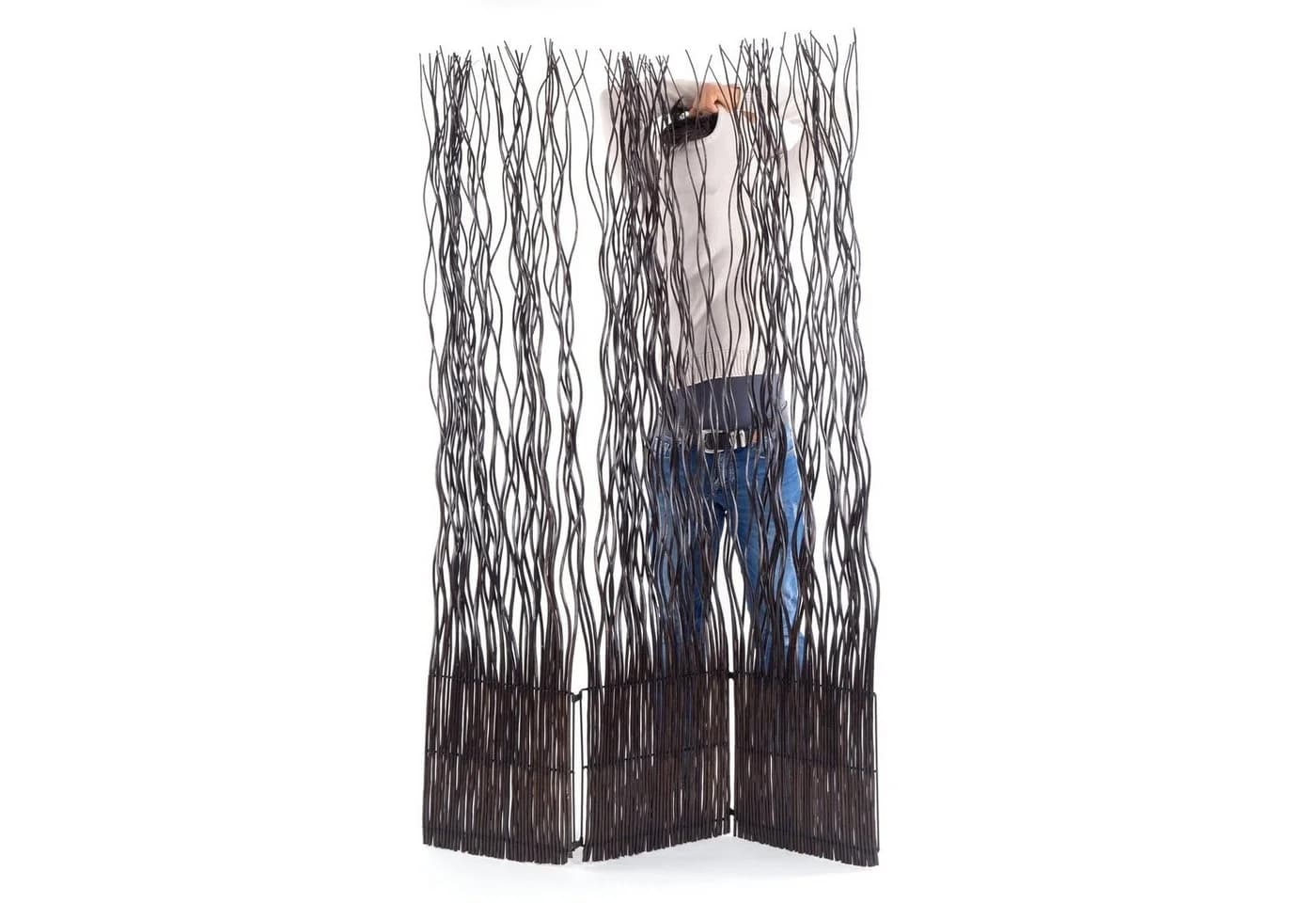DESIGN DELIGHTS Paravent WAVE 3 Weide Raumteiler - Bild 3