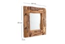 DESIGN DELIGHTS Wandspiegel Wurzelholz Beachside 50x50 cm Bild 1