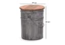 DESIGN DELIGHTS Beistelltisch Hocker Sitztonne Metall Holz 40x30 cm Bild 1