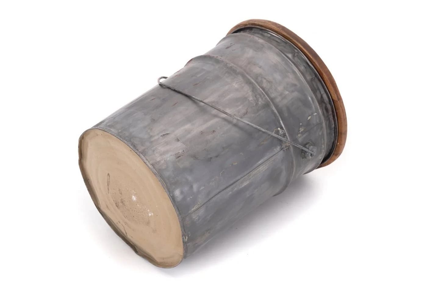 DESIGN DELIGHTS Beistelltisch Hocker Sitztonne Metall Holz 40x30 cm - Bild 5