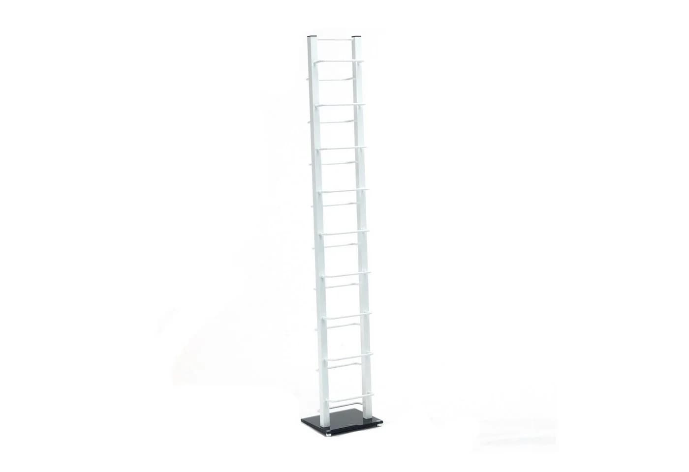 DESIGN DELIGHTS CD-Regal Tower 138 cm Weiß Metall - Bild 2