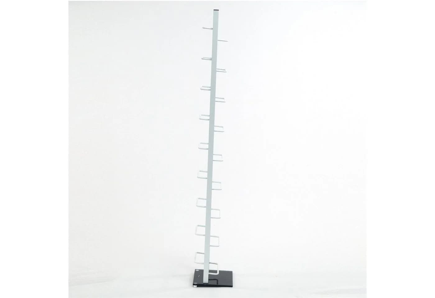 DESIGN DELIGHTS CD-Regal Tower 138 cm Weiß Metall - Bild 4