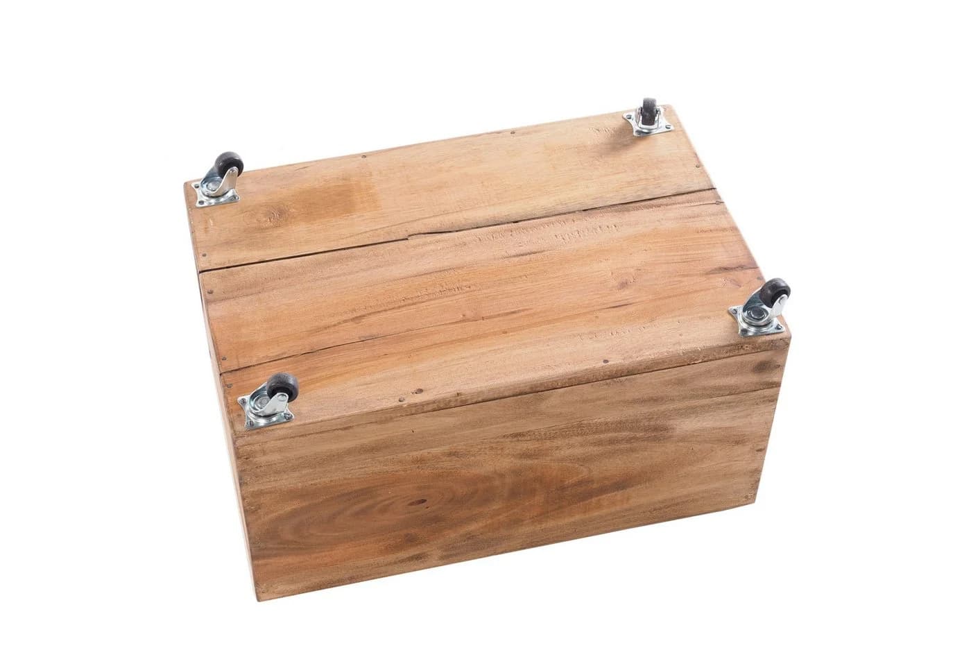 DESIGN DELIGHTS Rollbare Holzkiste BOX aus Massivholz Beige - Bild 4