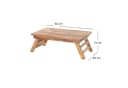 DESIGN DELIGHTS Tabletttisch FOLD Altholz massiv 60x40 cm Bild 1
