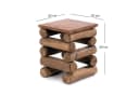 DESIGN DELIGHTS Hocker BLOCK 38 Altholz Massiv Rustikal Bild 1