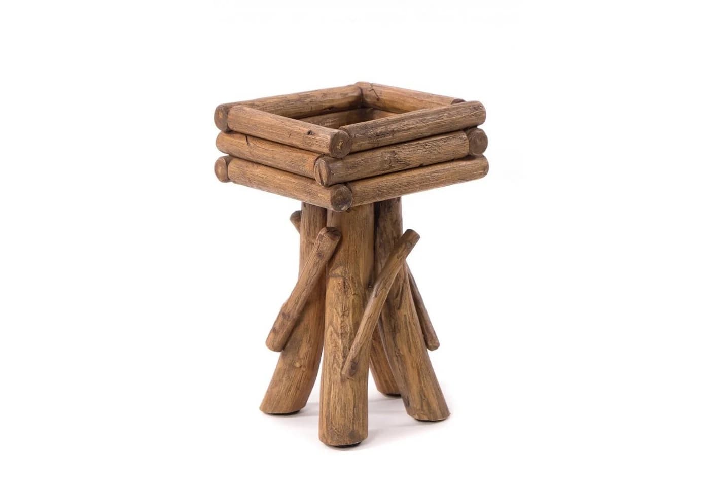 DESIGN DELIGHTS Beistelltisch BLUMENHOCKER TWIST massiv Wurzelholz rustikal - Bild 2