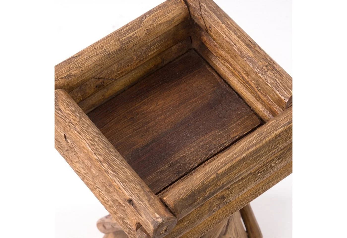 DESIGN DELIGHTS Beistelltisch BLUMENHOCKER TWIST massiv Wurzelholz rustikal - Bild 5