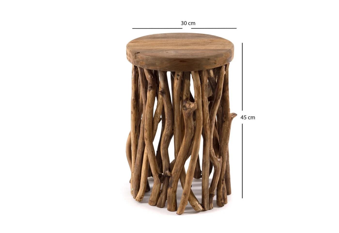DESIGN DELIGHTS Beistelltisch WOODS Altholz massiv Äste