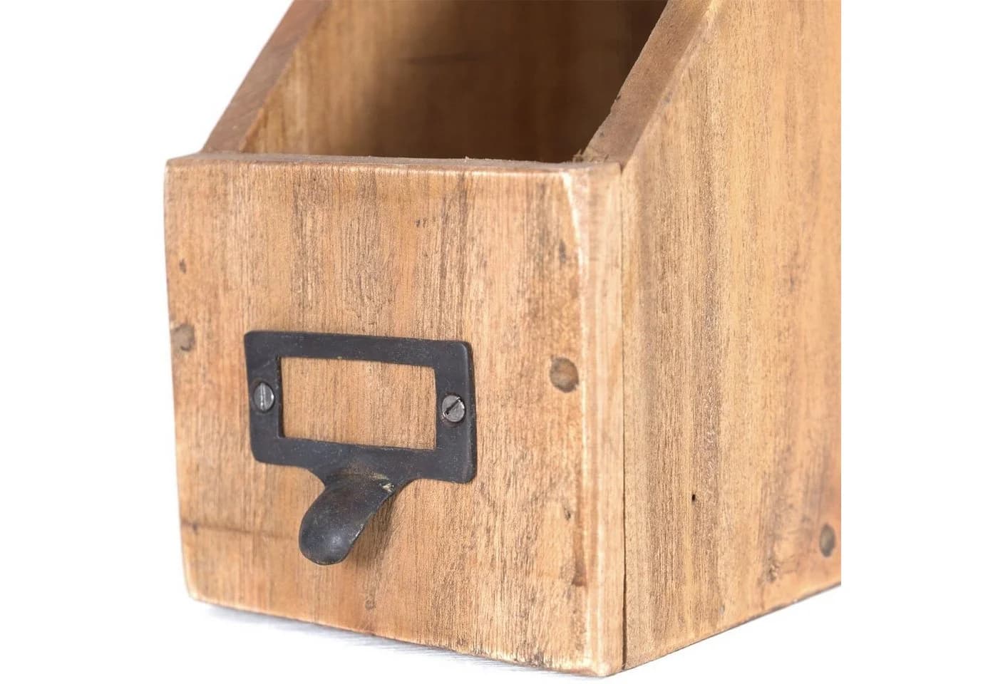 DESIGN DELIGHTS Aufbewahrungsbox STEHSAMMLER "NOTA" Altholz massiv Holz 30 cm Stehordner - Bild 4