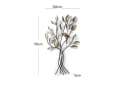 DESIGN DELIGHTS Wanddeko Baum mit Vögeln Metall Schwarz Gold Silber Bild 1