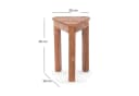 DESIGN DELIGHTS Beistelltisch Milo Massivholz Dreieckig Beige Bild 1
