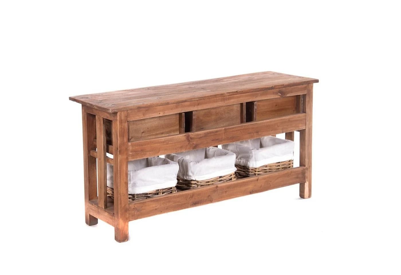 DESIGN DELIGHTS Kommode Rattan Massivholz Sideboard - Bild 4