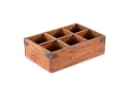 DESIGN DELIGHTS Truhe HOLZKISTE ORDINA Altholz 6 Fächer Bild 1